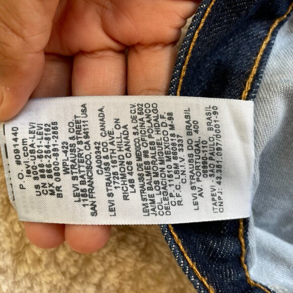 Levis 550 Jeans Mens 42x31 Relaxed Fit Blue Denim Jeans 100% Cotton - Picture 8 of 15